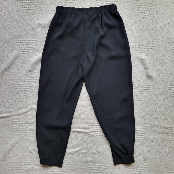 Babaton by Aritzia Dexter Pull On Business Formal Cropped Pant Trousers- Black - Picture 8 of 12